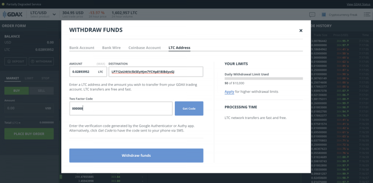Avoid Coinbase Fees By Using Gdax To Withdraw - 